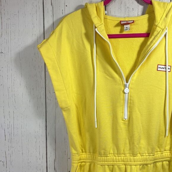 Hunter X Target Romper Yellow Hooded Short Sleeve Zip Elastic Waist Beachy Sport - Picture 4 of 14